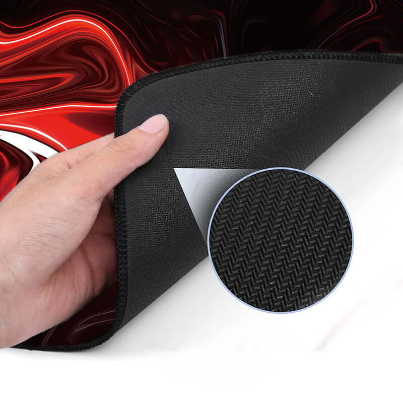 XXL Muismat | Swirl Abstract Red Lava | Matmuis