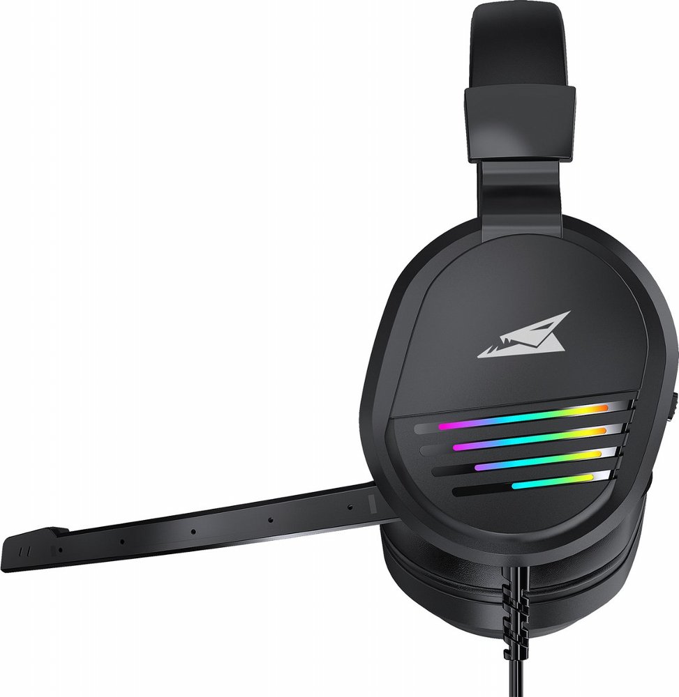 Baracuda PEARL RGB | On-Ear Gaming Headset 3,5mm en USB | Zwart - Matmuis