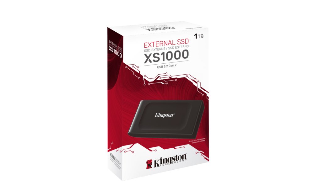 Kingston XS1000 | Externe SSD | 1TB | USB 3.2 Gen 2 | Compact & Draagbaar - Matmuis