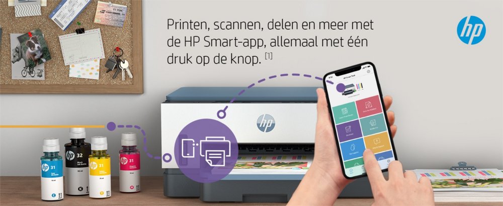 HP Smart Tank 7006 | All-in-One Inkjetprinter | 4800 x 1200 DPI | Wi-Fi | Kleur - Matmuis - Matmuis
