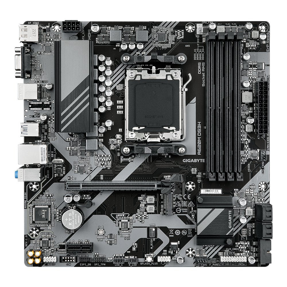 Gigabyte A620M DS3H | Socket AM5 | AMD A620 | 2xDDR5 | Micro ATX | Moederbord - Matmuis - Matmuis