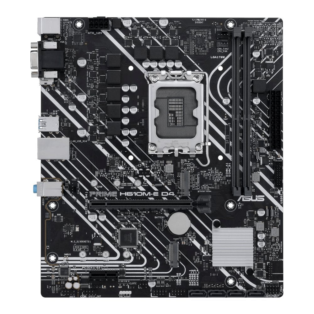 ASUS PRIME H610M-E D4-CSM | Socket LGA 1700 | Intel H610 | 2xDDR4 | Micro-ATX | Moederbord - Matmuis - Matmuis