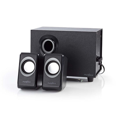 Nedis CSPR10021BK | 2.1 Luidsprekerset | 16W RMS | Zwart - Matmuis - Matmuis