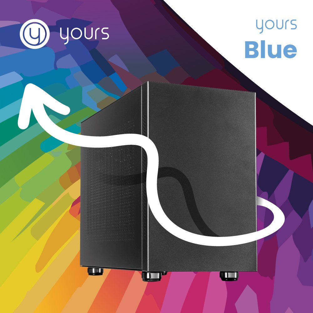 YOURS BLUE | Intel Core i3-14100 | 16GB RAM | 1TB SSD | HDMI | Windows 11 Professional | Small Form Factor Behuizing - Matmuis - Matmuis