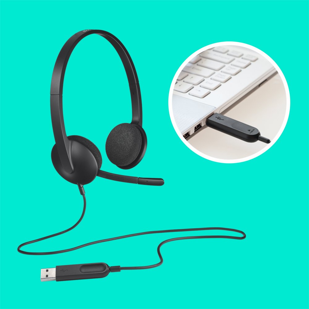 Logitech H340 | Bedrade On-Ear USB Headset | Zwart - Matmuis - Matmuis
