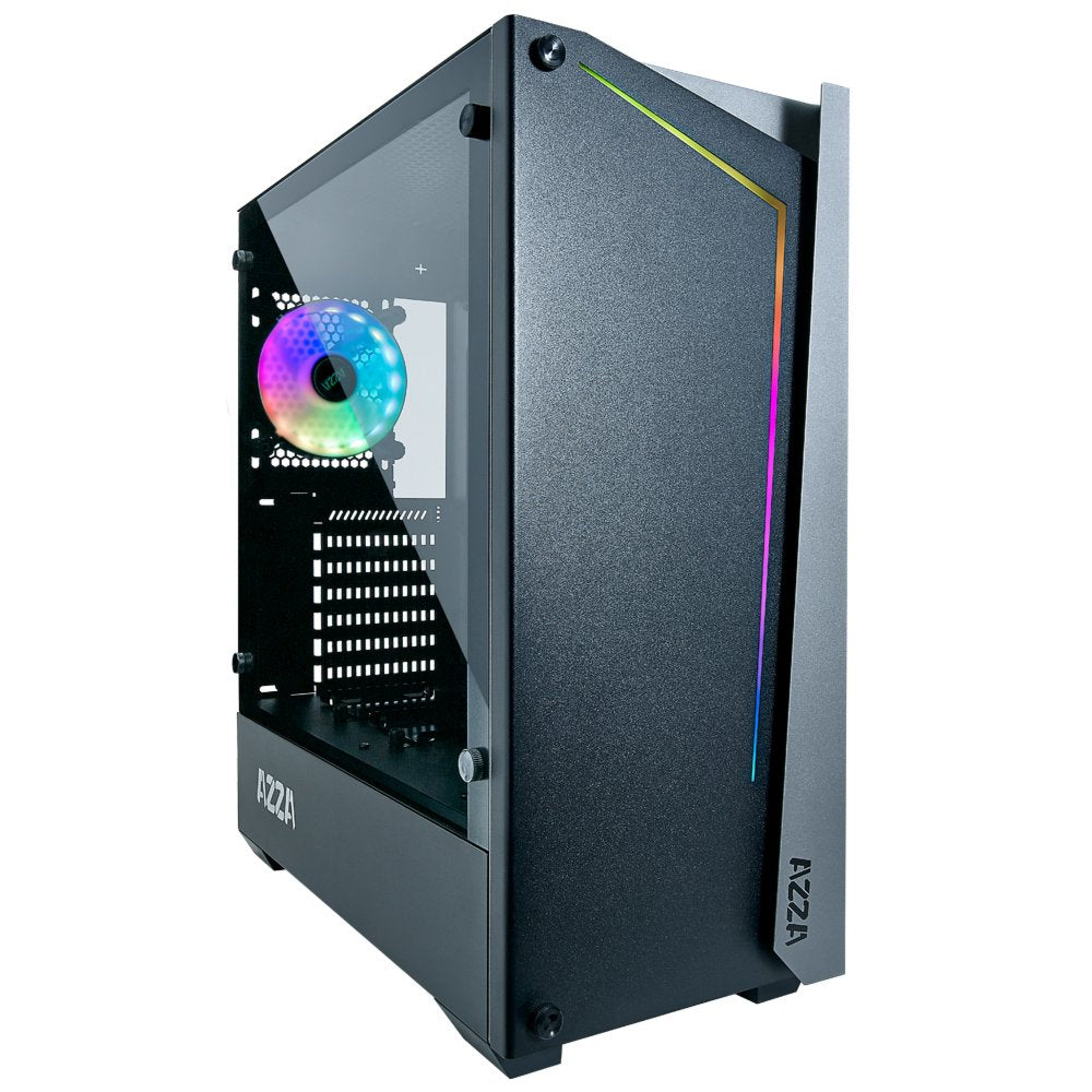 Azza Apollo 430 RGB | Midi Tower Case | Zwart - Matmuis