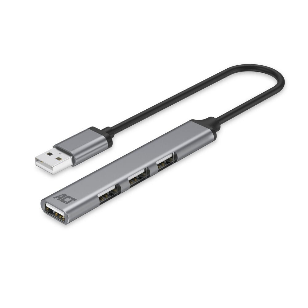 ACT AC6225 | USB 2.0 Interface Hub | 480 Mbit/s | Grijs - Matmuis - Matmuis