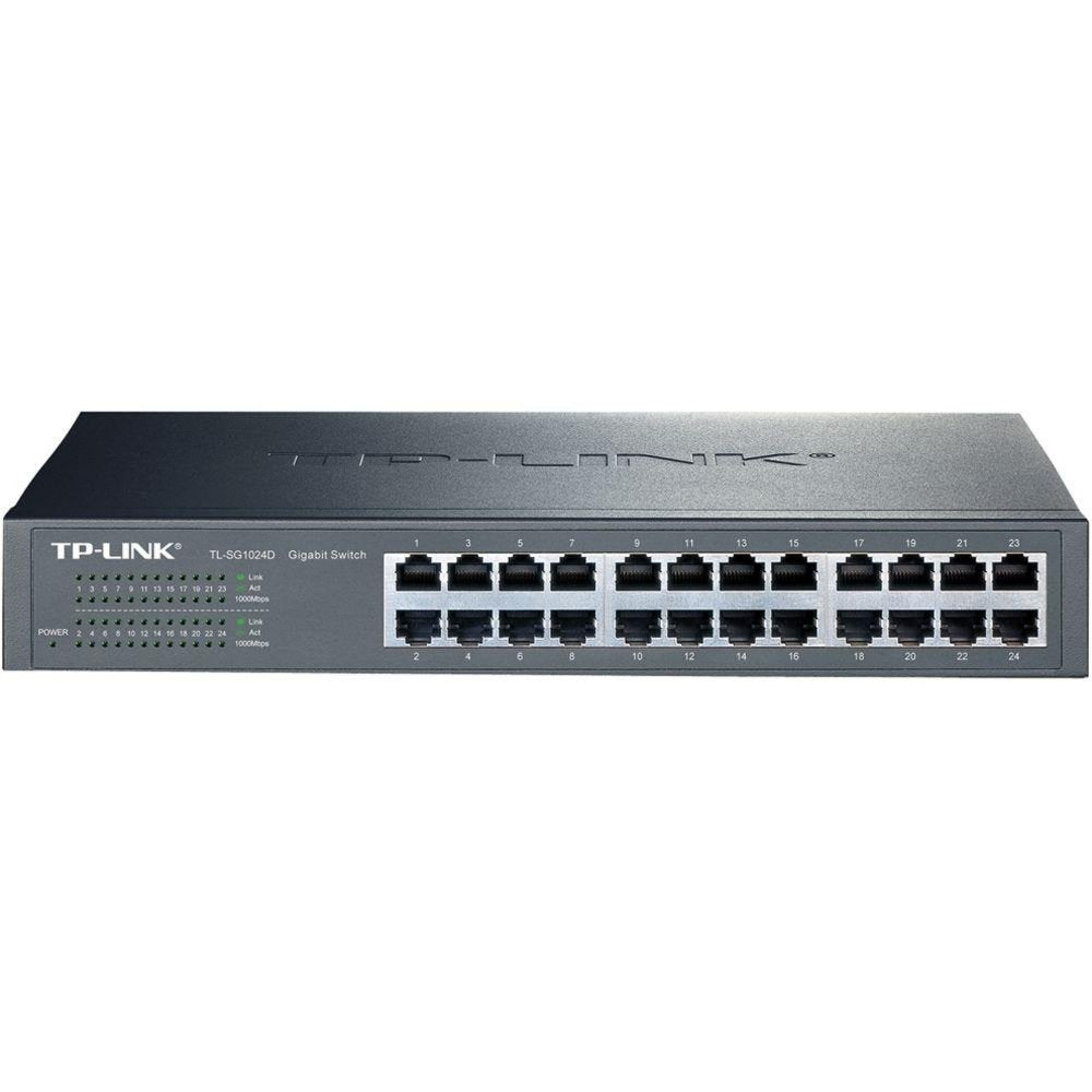 TP-Link TL-SG1024D | Unmanaged Switch | 24 Poorten | Gigabit Ethernet (10/100/1000 Mbps) | Grijs - Matmuis