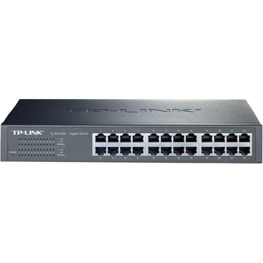 TP-Link TL-SG1024D | Unmanaged Switch | 24 Poorten | Gigabit Ethernet (10/100/1000 Mbps) | Grijs - Matmuis