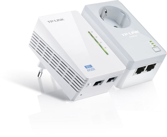 TP-Link TL-WPA4226 KIT | Powerline Adapter Set | 600 Mbps | Wi-Fi N300 | Fast Ethernet | Met Stopcontact | Wit - Matmuis