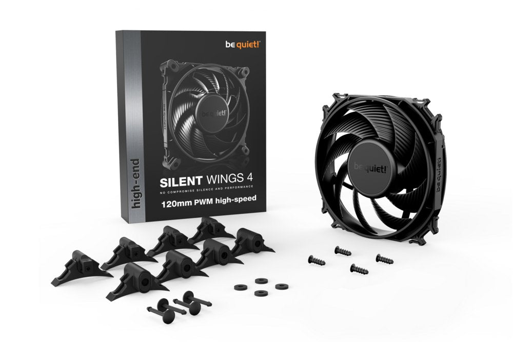 be quiet! Silent Wings 4 | 120mm PWM Behuizingsventilator | Zwart | Single Pack (1 stuk) - Matmuis - Matmuis