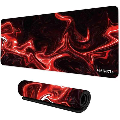 XXL Muismat | Swirl Abstract Red Lava - Matmuis