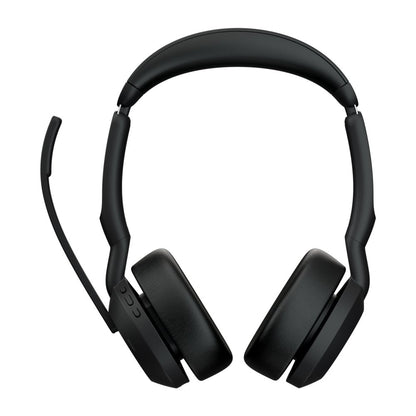 Jabra Evolve2 55 MS Stereo | Bluetooth & USB-A Headset | Met Oplaadhouder | Zwart | Voor Kantoor & Callcenter - Matmuis - Matmuis