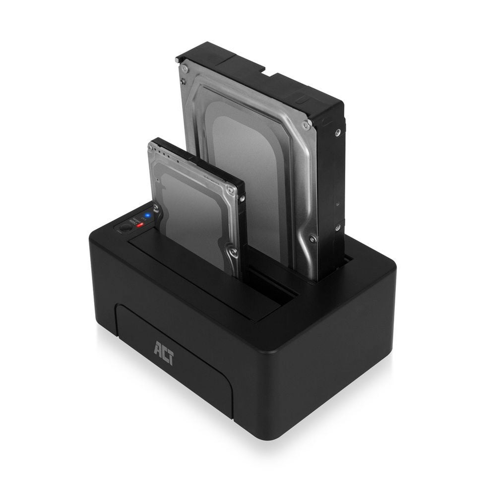 ACT AC1504 | Dual SATA Docking Station | 2,5" & 3,5" HDD/SSD | USB 3.2 Gen1 (5 Gbps) - Matmuis