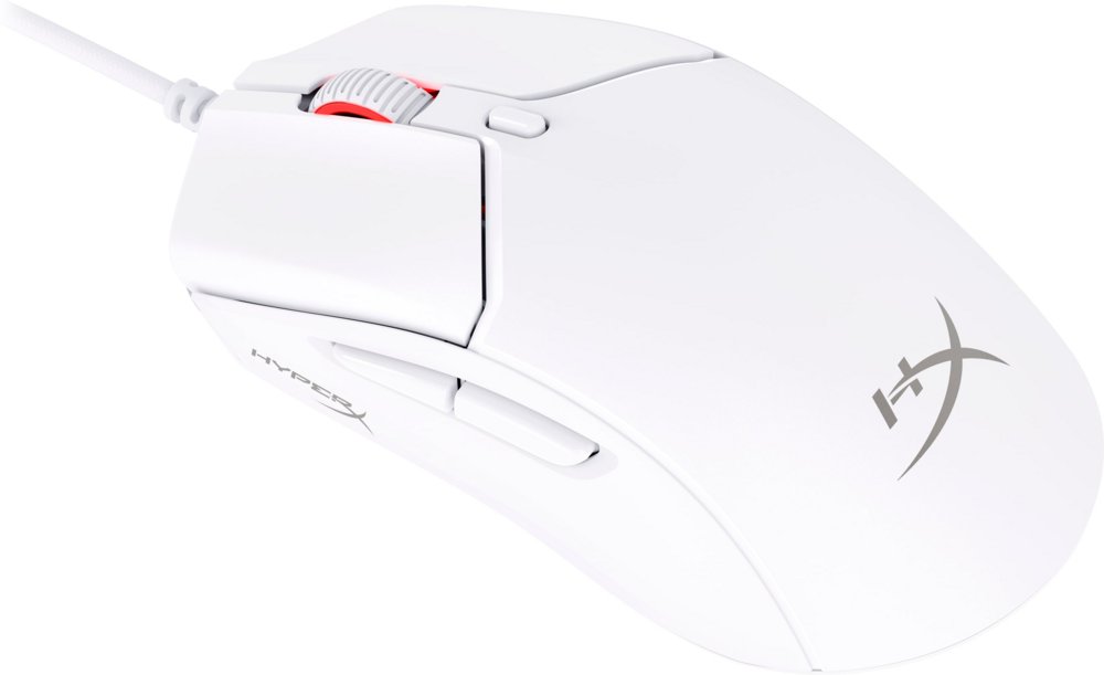 HyperX Pulsefire Haste 2 | Bedrade Gaming Muis | Rechtshandig | USB-A | 26000 DPI | Wit - Matmuis - Matmuis