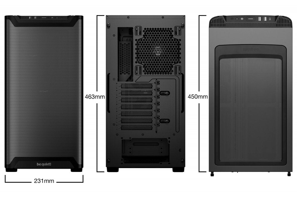 be quiet! PURE BASE 501 Airflow Window | Midi Tower Case | Zwart - Matmuis