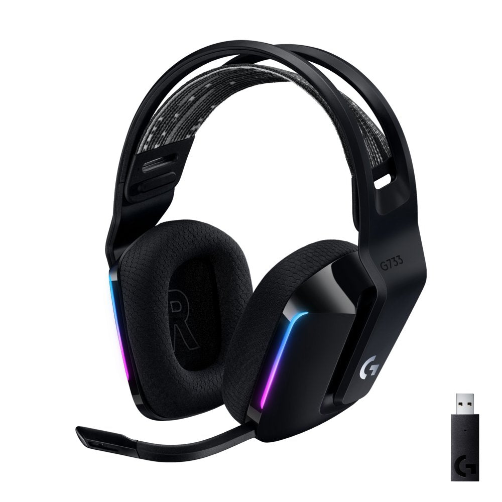Logitech G G733 LIGHTSPEED Wireless Gaming Headset | RGB | Zwart - Matmuis