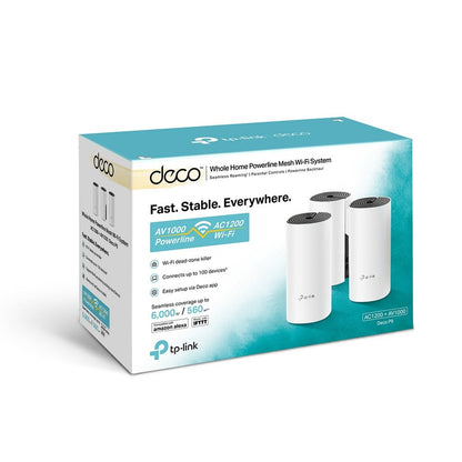 TP-Link Deco P9 (3-pack) | Dual-band WiFi 5 Mesh Router met Powerline | Gigabit Ethernet | AC1200 - Matmuis - Matmuis