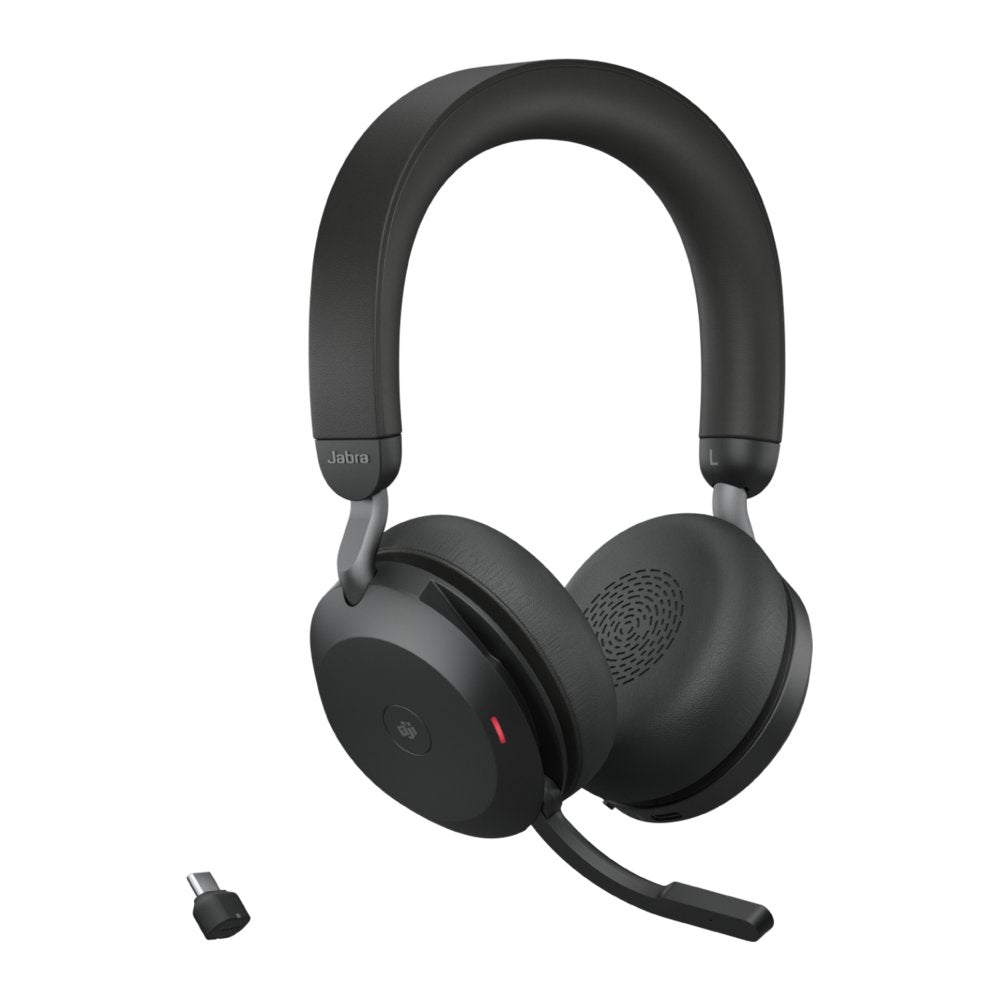 Jabra Evolve2 75 | Draadloze Headset USB-C Adapter | MS Teams | Zwart - Matmuis - Matmuis