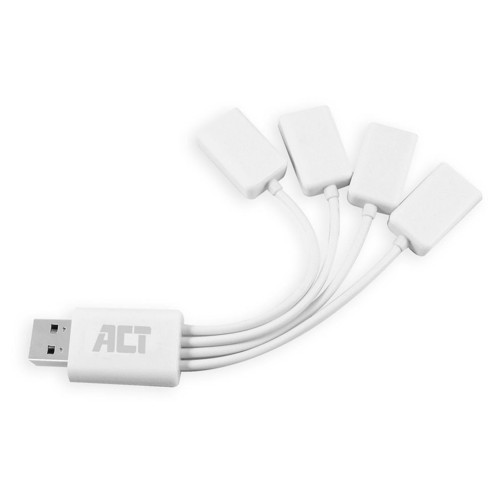ACT AC6210 | Interface Hub | USB 3.2 Gen 1 (3.1 Gen 1) Type-A | 480 Mbit/s | Wit - Matmuis - Matmuis