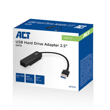 ACT kabel-tussenstuk | SATA naar USB-A | Zwart | AC1510 - Matmuis - Matmuis