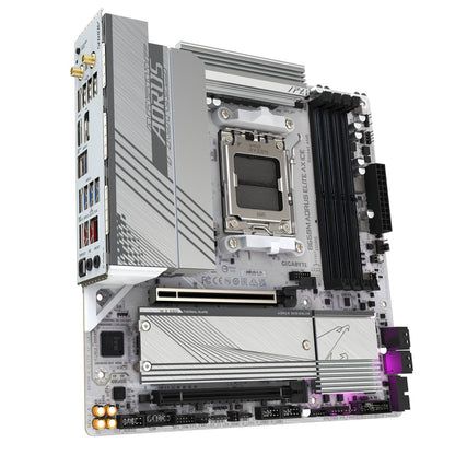 Gigabyte B650M AORUS ELITE AX ICE | Socket AM5 | AMD B650 | 4xDDR5 | Micro ATX | Moederbord - Matmuis - Matmuis