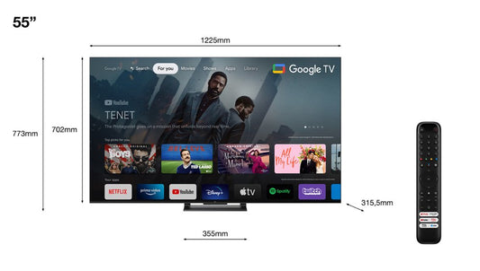 TCL 55C749 | 55'' Ultra HD 4K | QLED Smart TV | Wifi | Google TV | Local Dimming | Dolby Vision | 144Hz - Matmuis - Matmuis