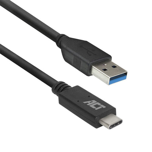 ACT AC7417 | USB 3.2 Gen 1 | USB-C naar USB-A | 2m | Zwart - Matmuis - Matmuis