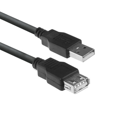 ACT AC3040 | USB 2.0 Kabel | USB-A naar USB-A | 1.8m | Zwart - Matmuis - Matmuis