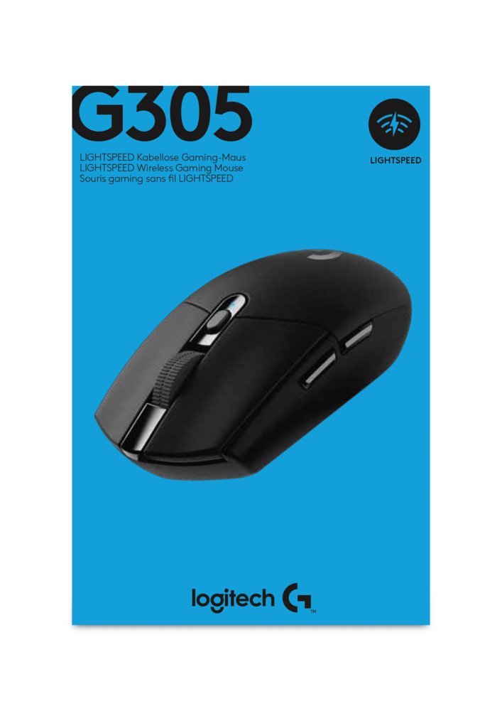 Logitech G305 Lightspeed | Gaming Muis | Rechtshandig | RF | 12000 DPI | Zwart - Matmuis - Matmuis