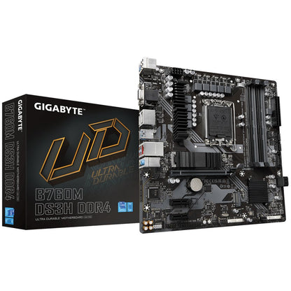 Gigabyte B760M DS3H DDR4 | Socket LGA 1700 | Intel B760 | 4xDDR4 | Micro-ATX | Moederbord - Matmuis - Matmuis