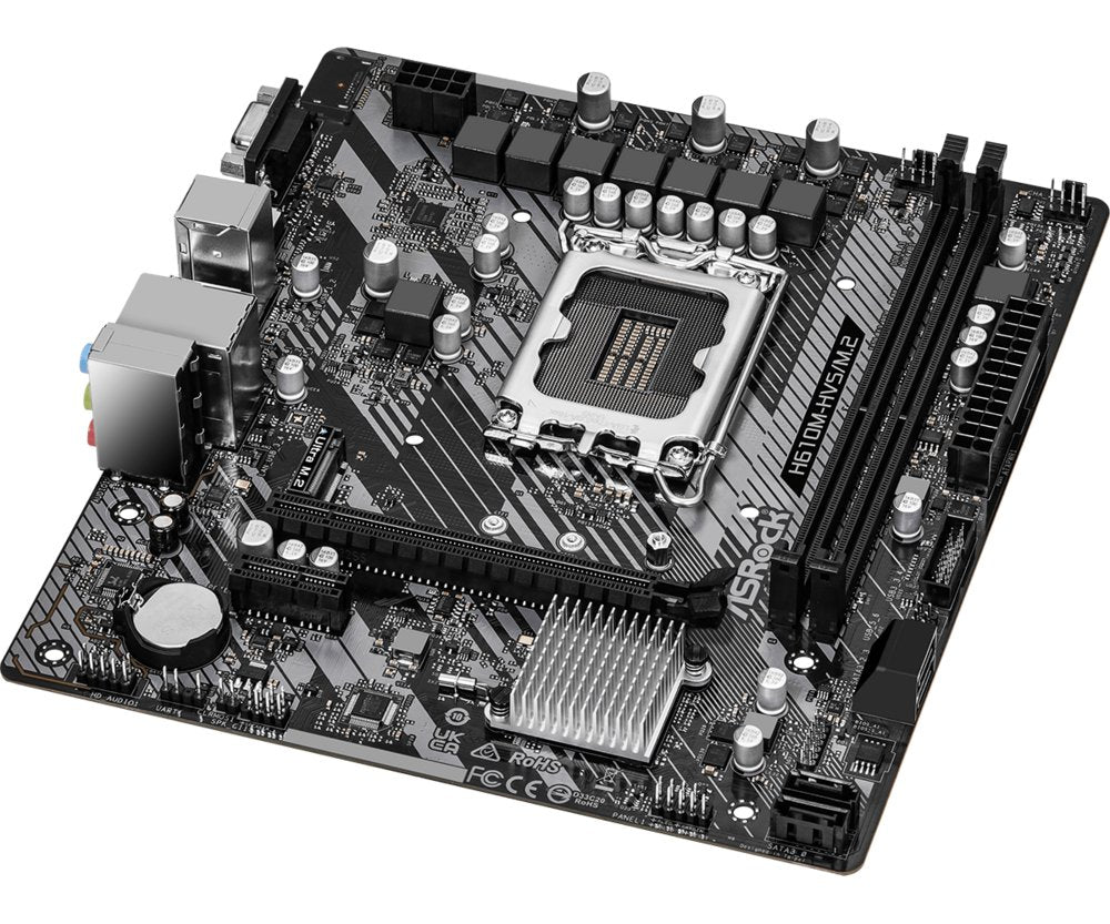 Asrock H610M-HVS/M.2 R2.0 | Socket LGA 1700 | Intel H610 | 4xDDR4 | Micro-ATX | Moederbord - Matmuis - Matmuis
