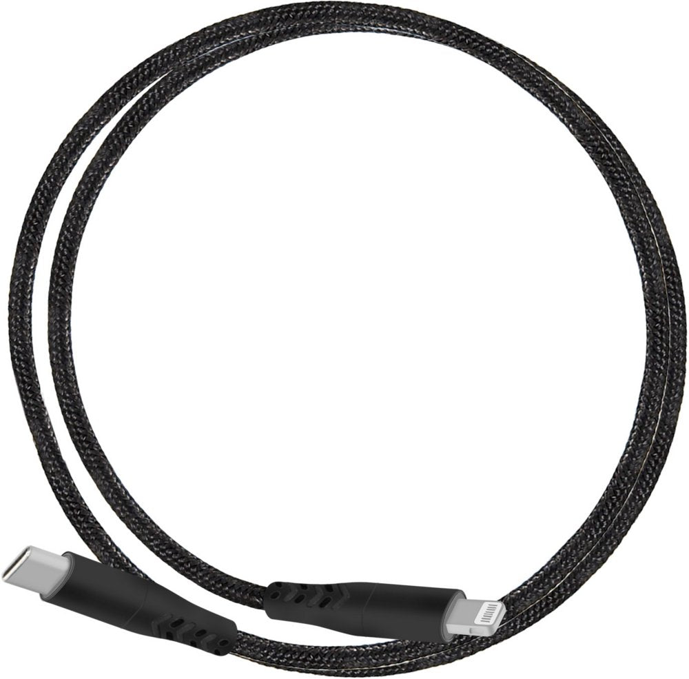 Mobiparts Rugged kabel | USB-C naar Lightning | 1 m | Zwart | MP-113062