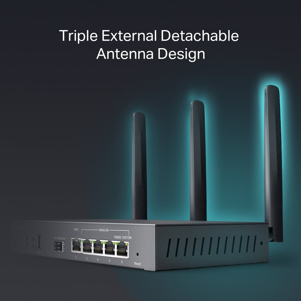 TP-Link Omada AX3000 Gigabit VPN | WiFi 6 Router | Gigabit Ethernet Dual-band (2.4 GHz / 5 GHz) | 2400 Mbit/s - Matmuis - Matmuis