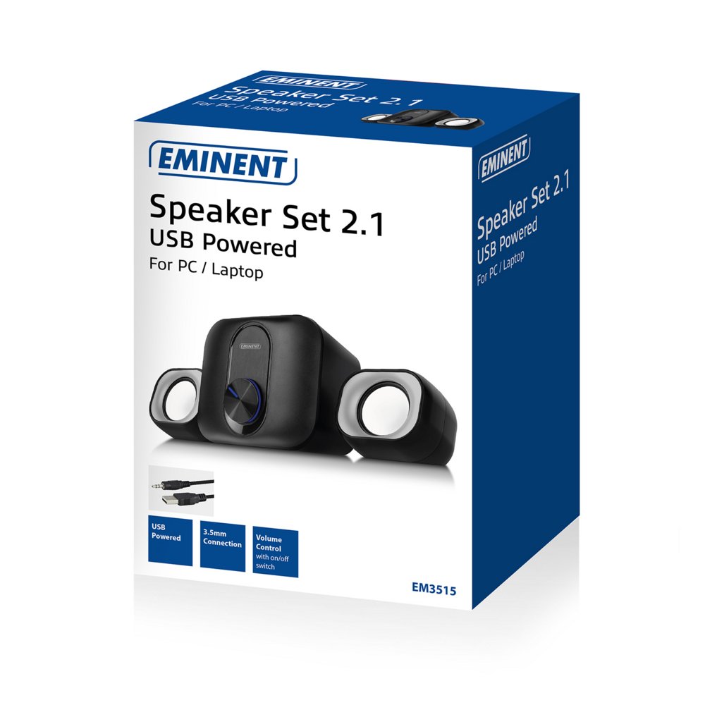 Eminent EM3515 | 2.1 Luidsprekerset | Heldere Geluidskwaliteit | 40W RMS - Matmuis - Matmuis