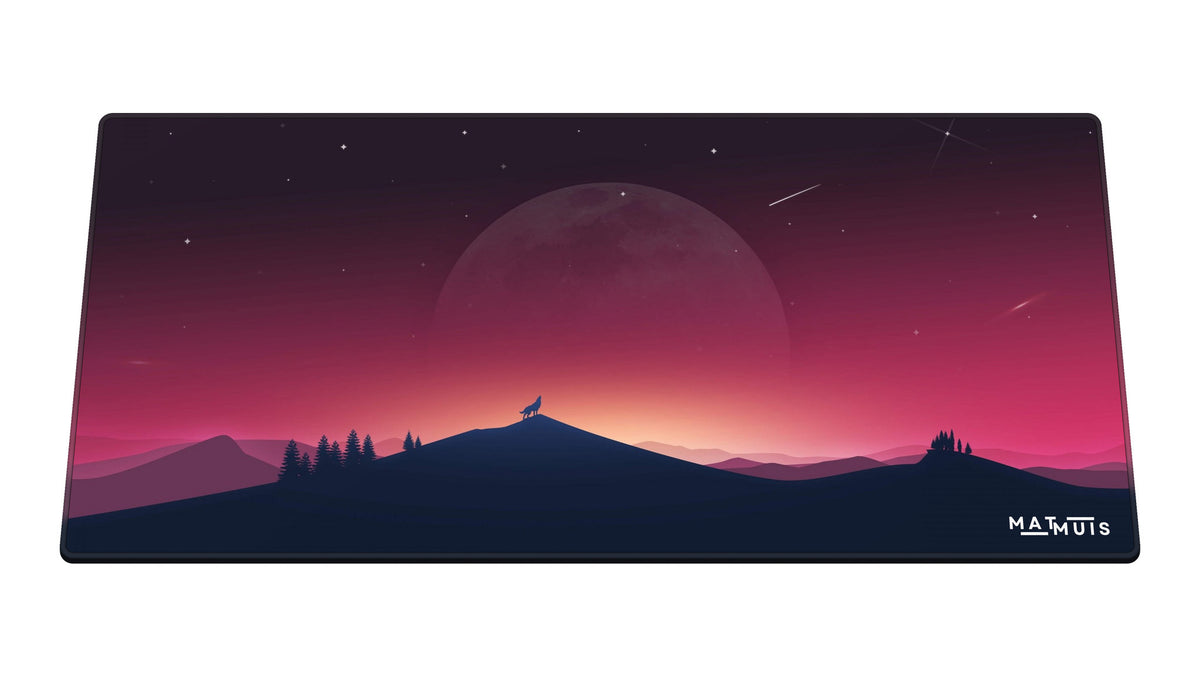 XXL Muismat | Night Forest Howling Wolf