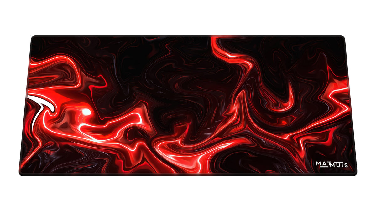 XXL Muismat | Swirl Abstract Red Lava