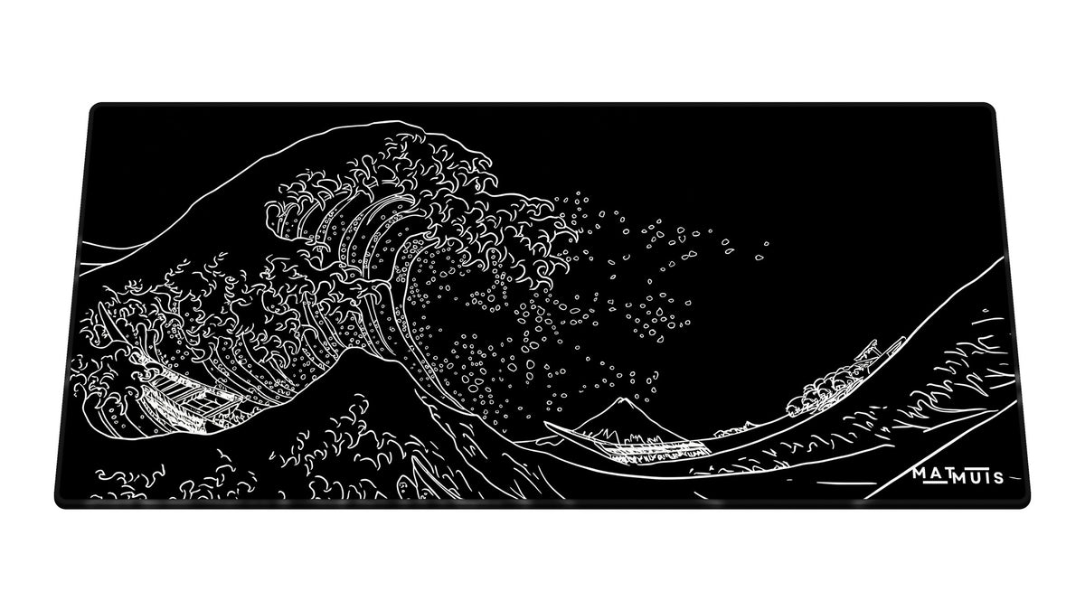 XXL Muismat | Wave Trace Black