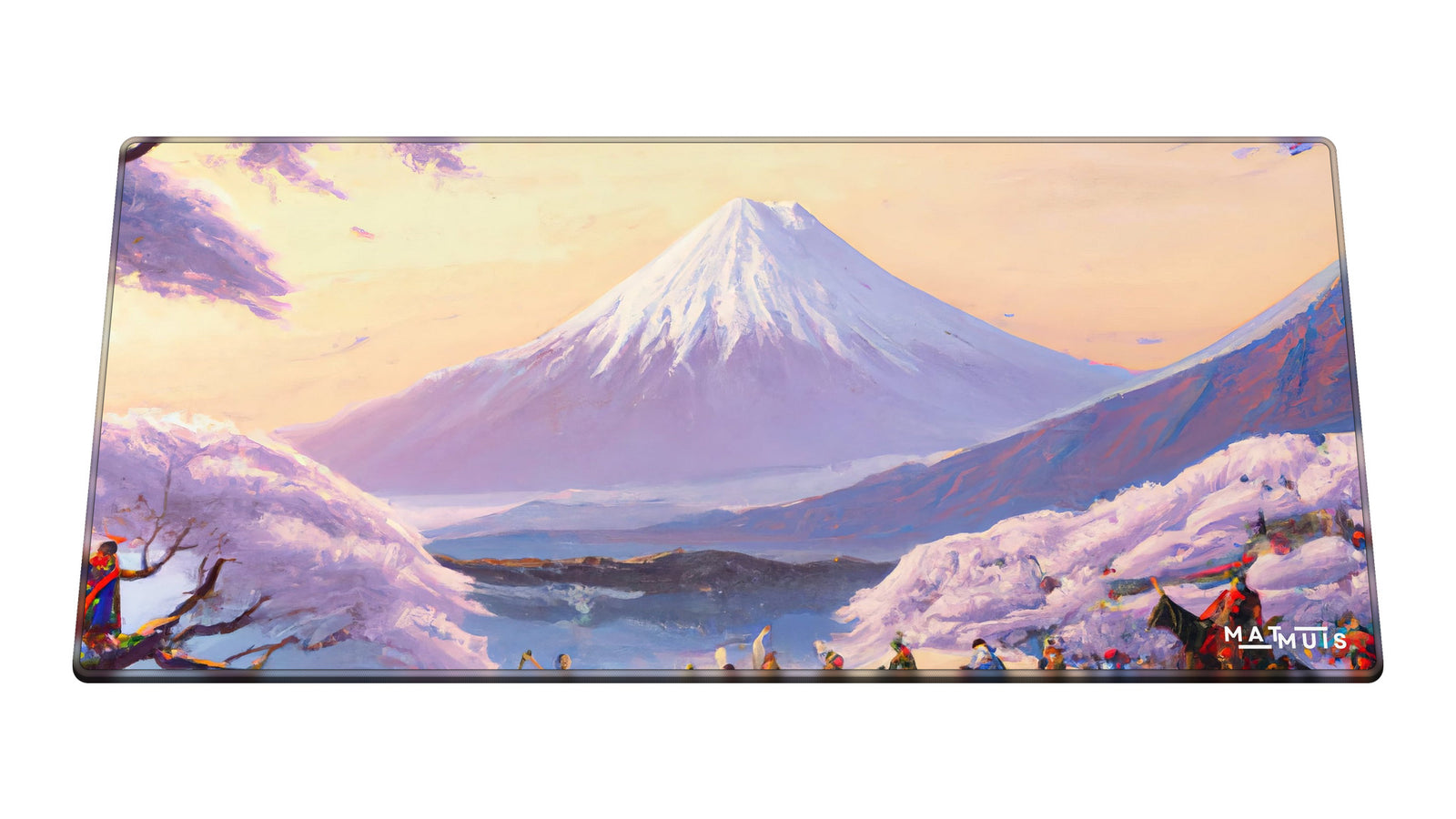 XXL muismat Cherry Blossom Warriors 90x40 cm schuin van boven