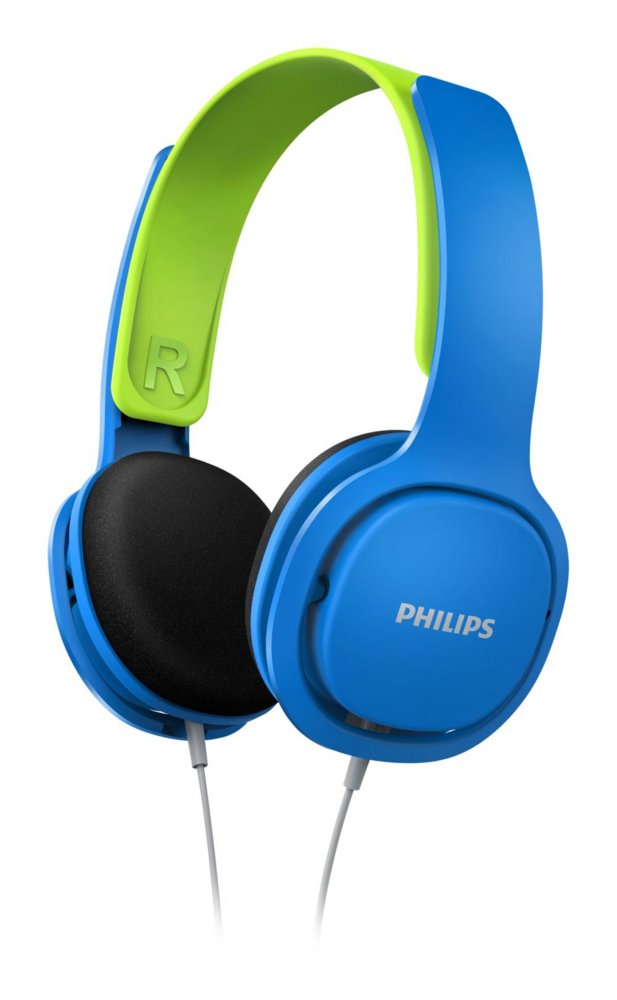 Philips Kinderheadset SHK2000 | Bedrade On-ear Headset 3.5mm Connector | Blauw & Groen - Matmuis