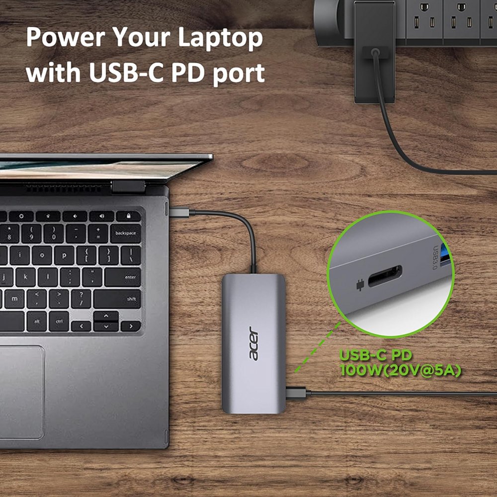 Acer 12-in-1 USB-C Docking Station | Dual HDMI | DisplayPort | Gigabit Ethernet | USB 3.2 Gen 1 - Matmuis