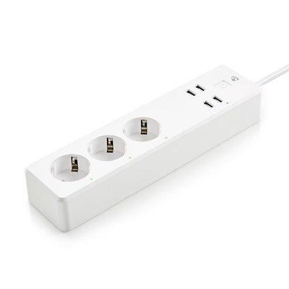 Nedis | Wi-Fi Slimme Stekkerdoos | 4 Stopcontacten | 2 USB-poorten | Wit - Matmuis