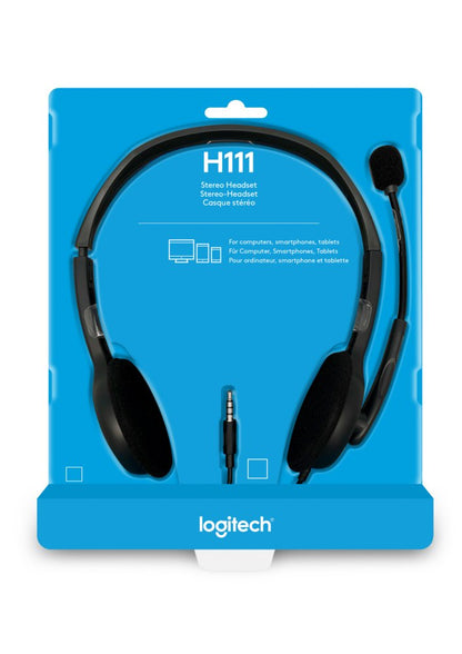Logitech H111 | On-Ear Bedrade 3,5mm Koptelefoon met Microfoon | Grijs - Matmuis - Matmuis