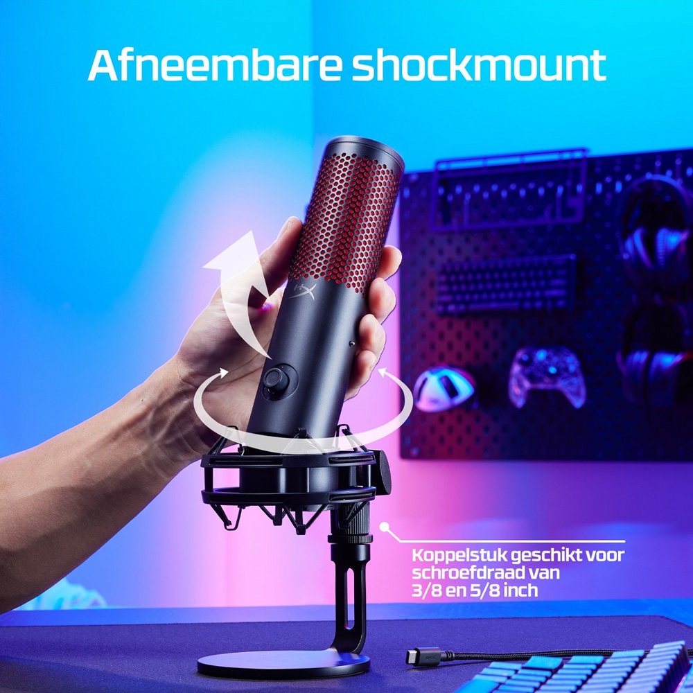 HP 872V1AA | USB Microfoon | Voor Podcasting | Zwart - Matmuis - Matmuis