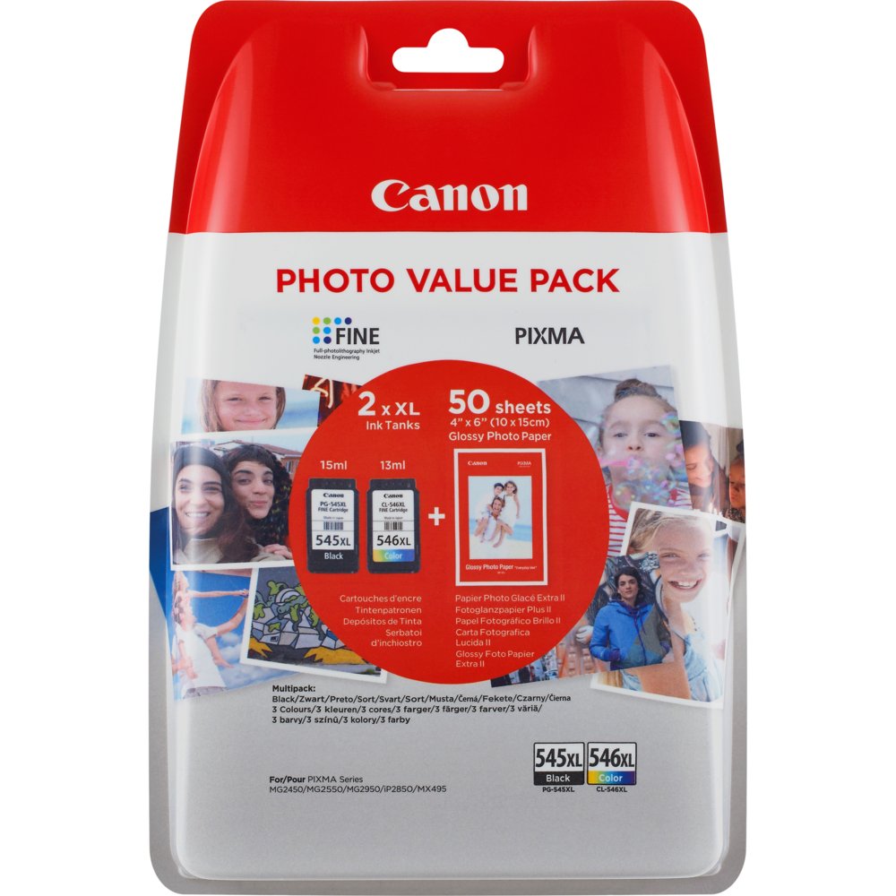 Canon 8286B006 | Originele High (XL) Rendement Zwart/Cyaan/Geel/Magenta Inktcartridges | 2-Pack - Matmuis - Matmuis