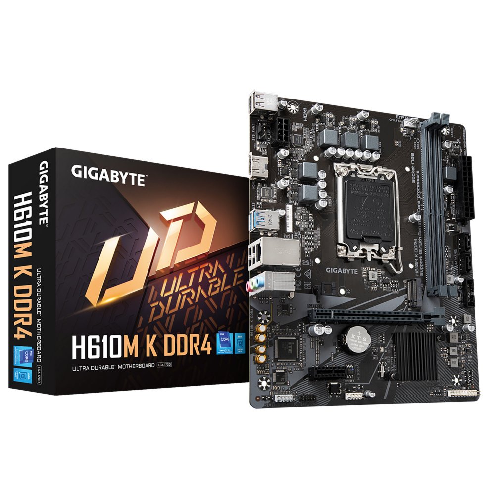 Gigabyte H610M-K | Socket LGA 1700 | Intel H610 | 2xDDR4 | Micro-ATX | Moederbord - Matmuis - Matmuis