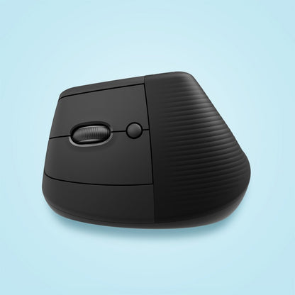 Logitech Lift | Ergonomische Draadloze Muis | Linkshandig | RF + Bluetooth | 4000 DPI | Grafiet - Matmuis - Matmuis