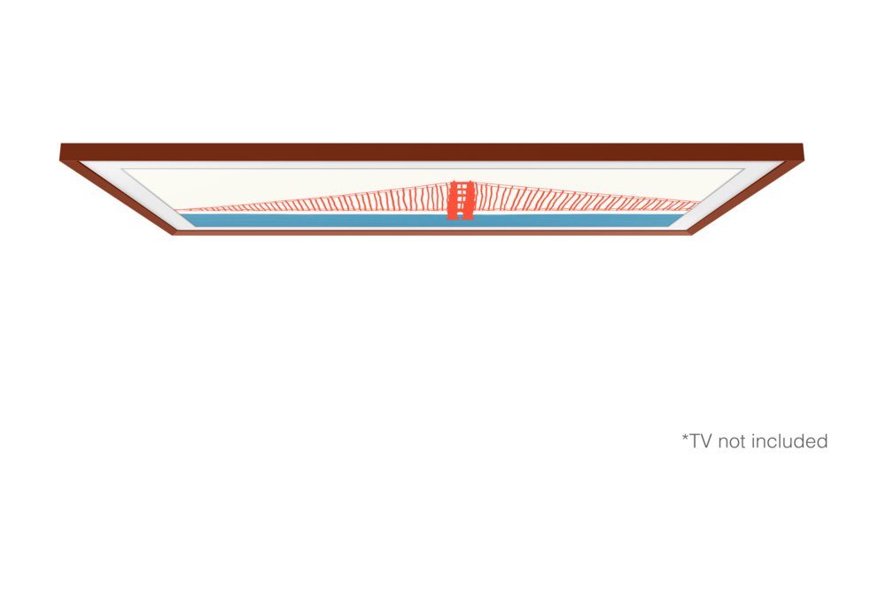 Samsung Lijst voor 55'' Samsung the Frame TV - Terracotta - Matmuis