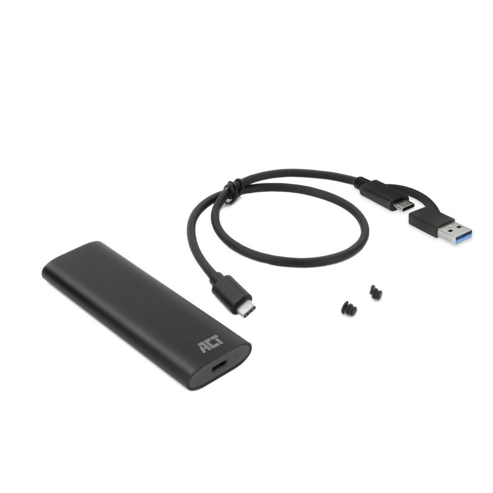 ACT AC1615 | USB-C M.2 NVMe/PCIe SSD Behuizing | Tool-Free | Aluminium | USB 3.2 Gen2 (10 Gbps) - Matmuis - Matmuis