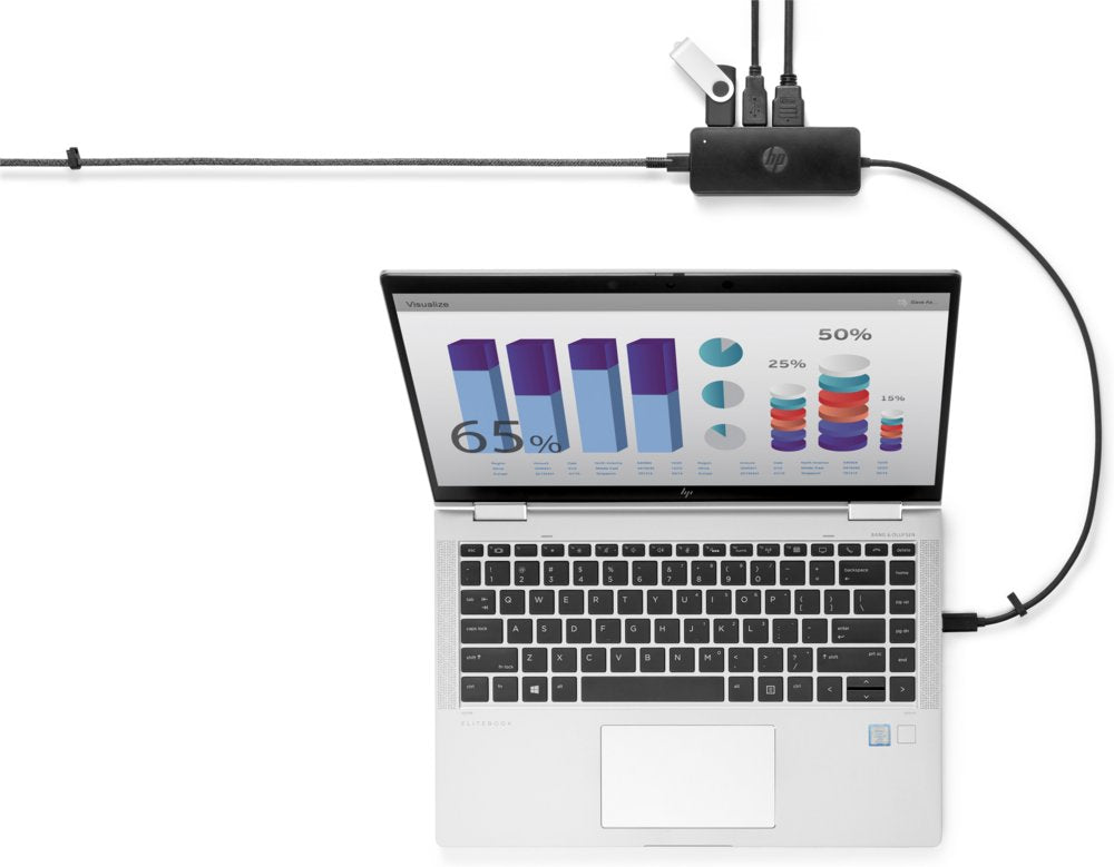 HP 7PJ38AA | Travel Hub G2 | USB-C | Zwart - Matmuis - Matmuis